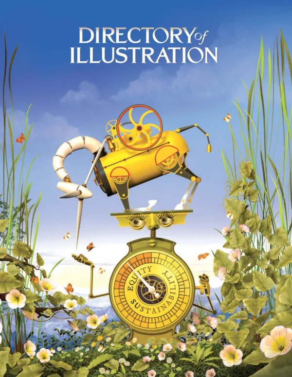 Nathan Smith’s Directory of Illustration No. 39 Cover Turns Industrial History Into a Sustainable Future