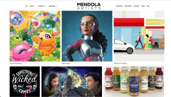 Mendola Artists’ New Website Brings Illustration Search and Motion Into Focus