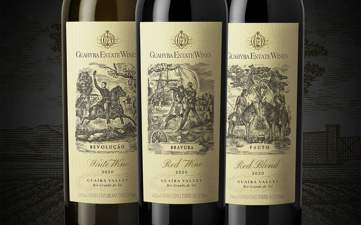 Guahyba Estates Wines Label Work Showcase Steven Noble, Directory of illustration