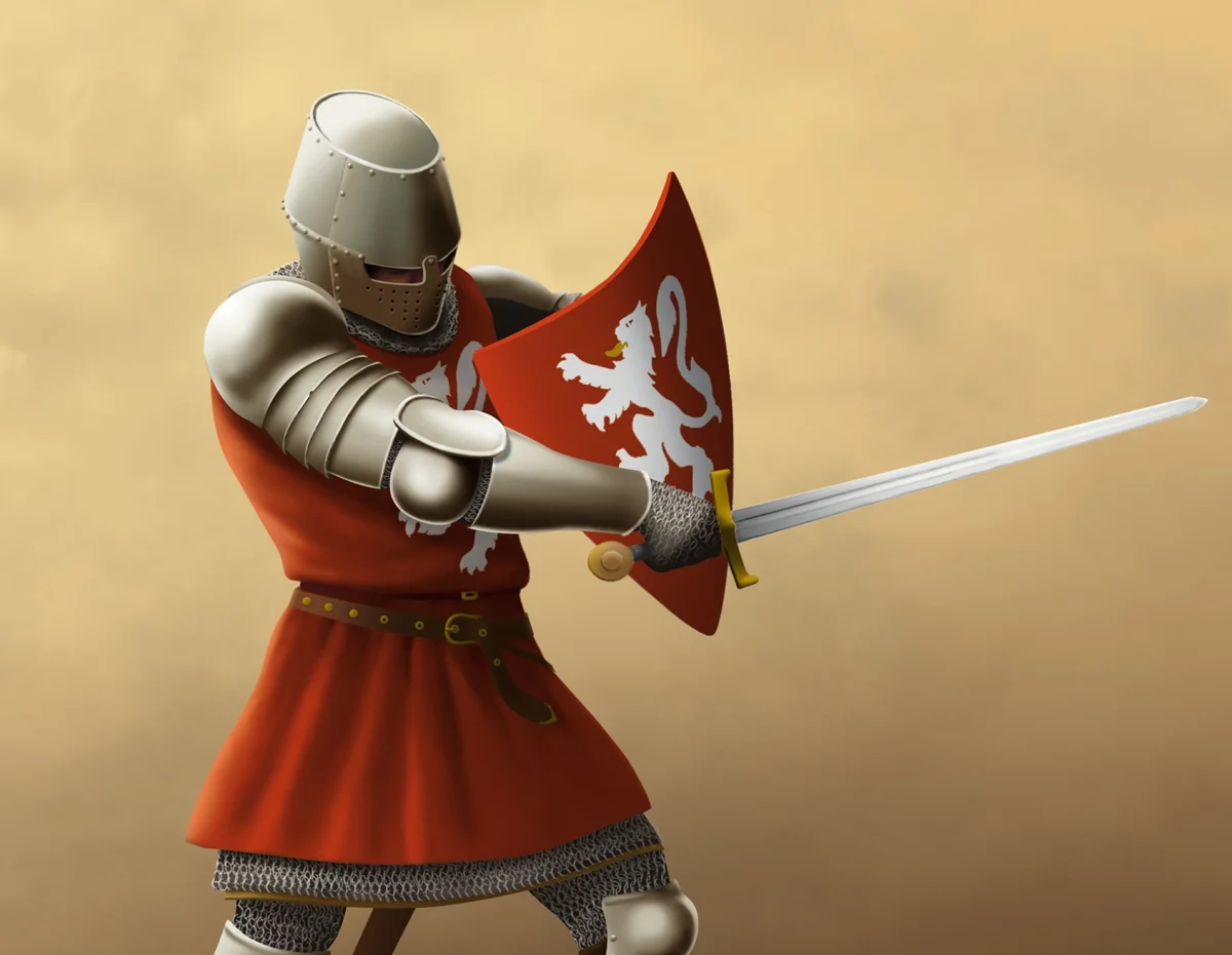 Robin Davies Illustration of Knights