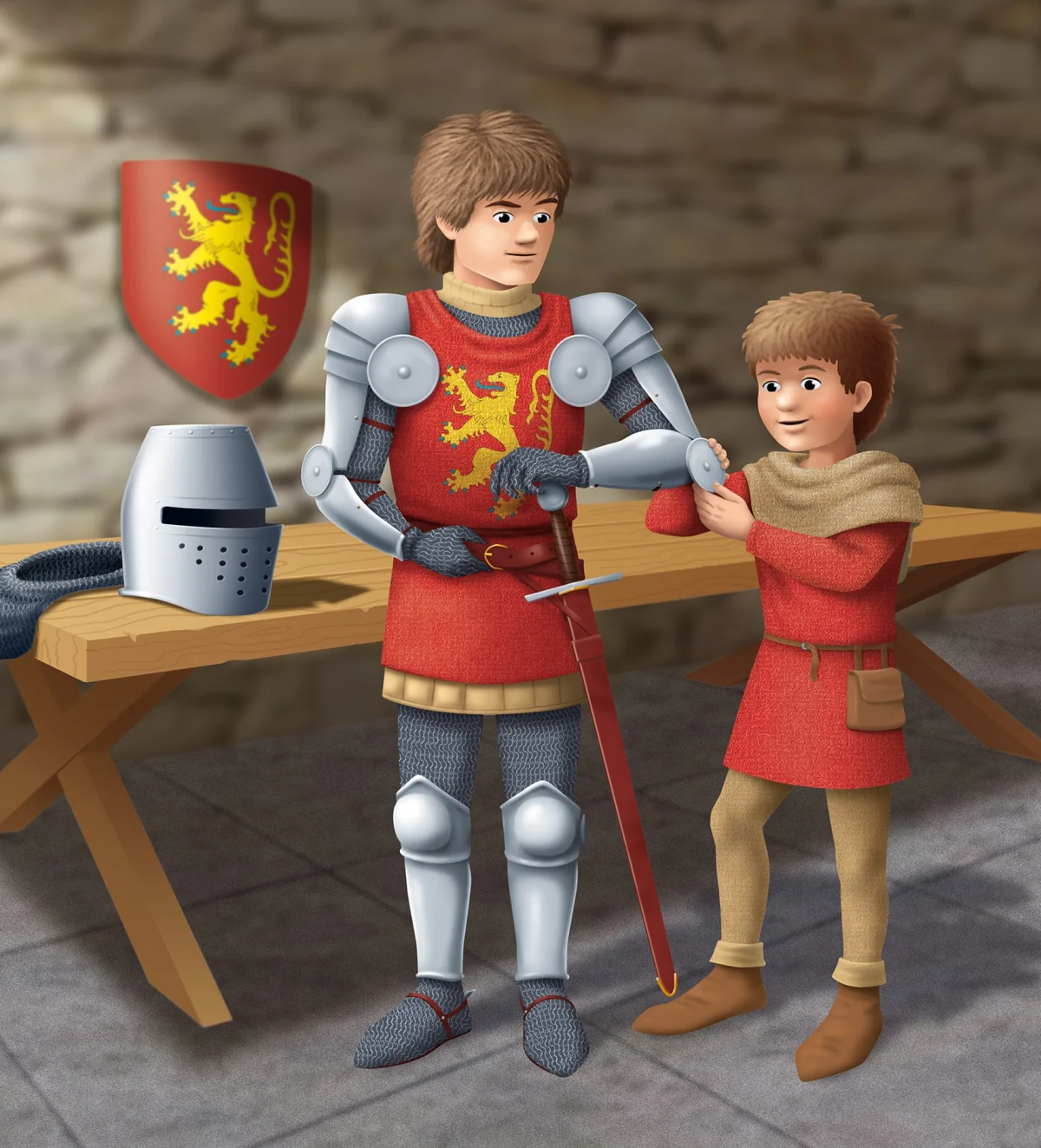 Robin Davies Illustration of Knights and Squires