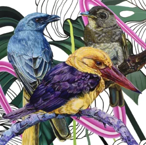 Juan Travieso Turns Hand-Painted Wildlife into Bold, Pixel-Like Art