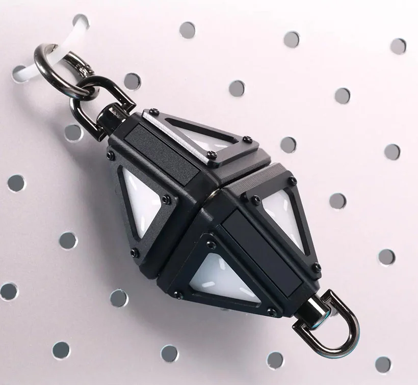 Pod Node6 Multicolor LED Triangular Keychain