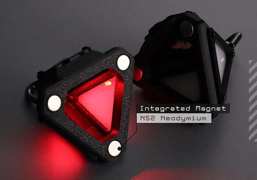Pod Node6 Multicolor LED Triangular Keychain