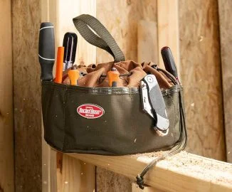 BucketBoss Parachute Canvas Bag Organizes Tools Inside a 5-Gallon Bucket