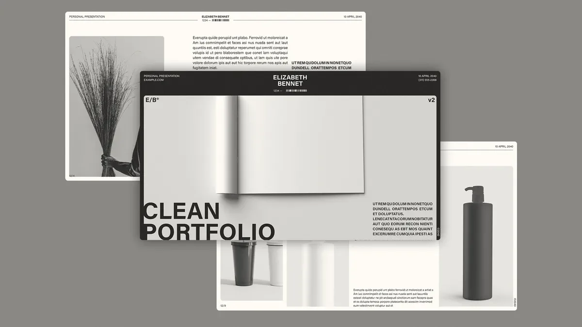 A Personal Portfolio Presentation Template for Adobe InDesign by RedGiant