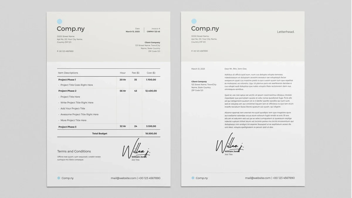 An invoice template by Broluthfi.