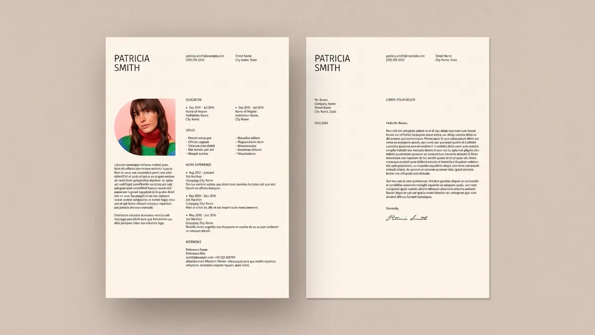 Download a fully customizable resume and cover letter layout in A4 and US Letter size as an Adobe InDesign template created by Adobe Stock contributor Orangeberry.