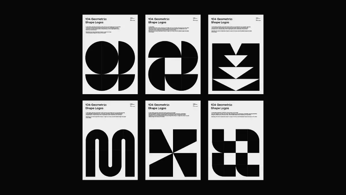 Over 100 Geometric Logo Marks as Editable Vector Graphics by Nowshinz Shoma