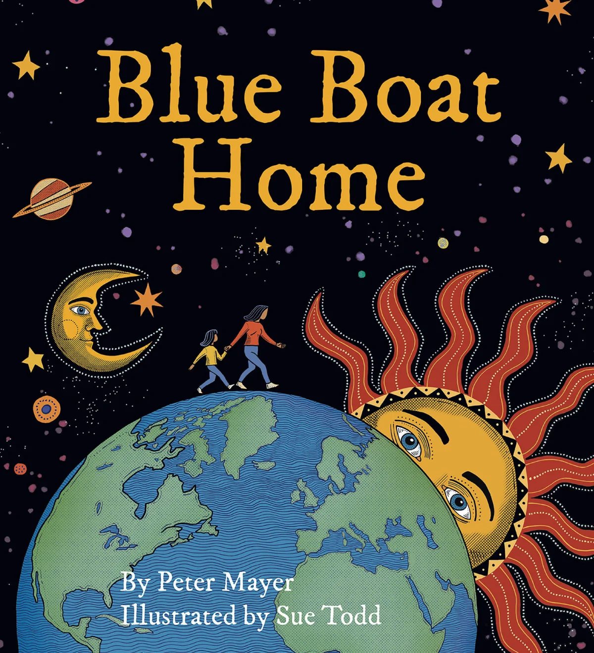 Sue Todd’s Digital Linocut Illustrations Bring *Blue Boat Home* to Life